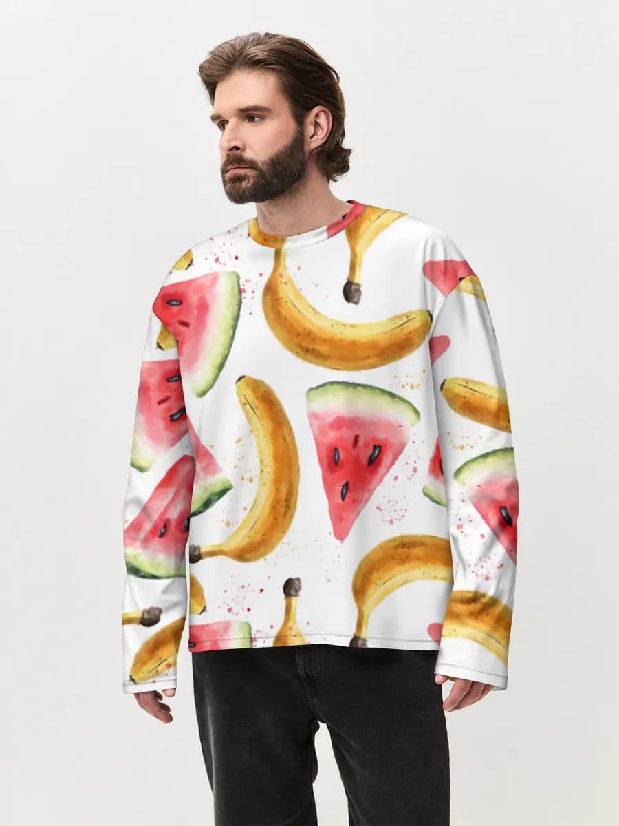 Men's oversized cotton long sleeve