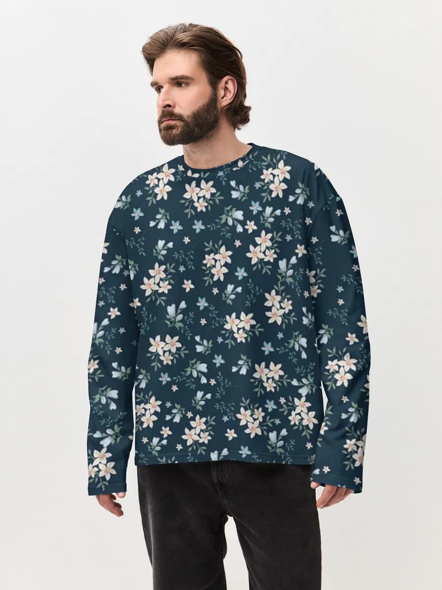 Men's oversized cotton long sleeve