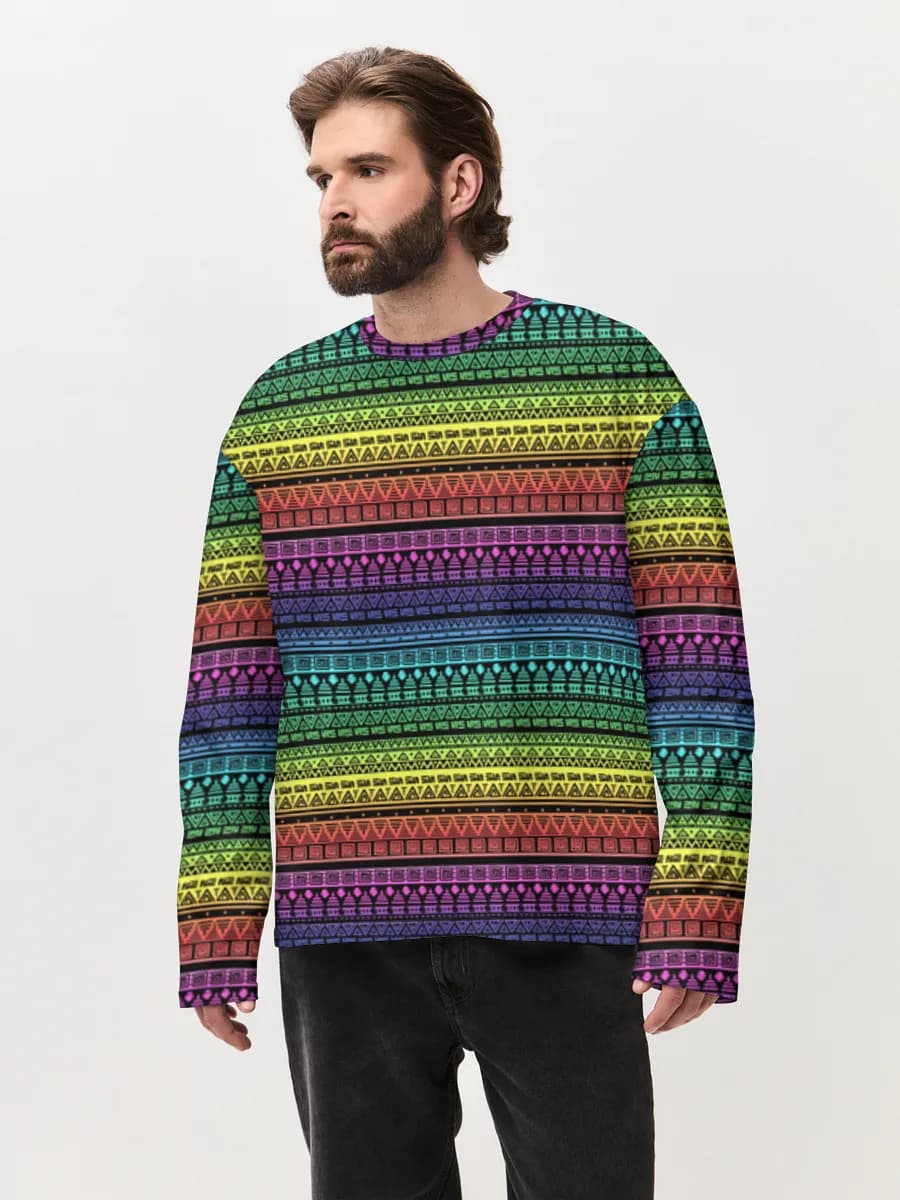 Men's oversized cotton long sleeve