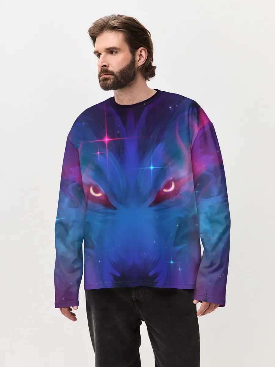 Men's oversized cotton long sleeve