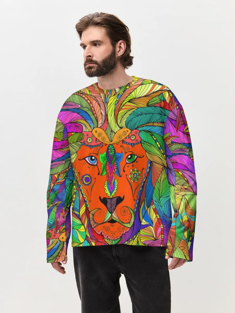Men's oversized cotton long sleeve
