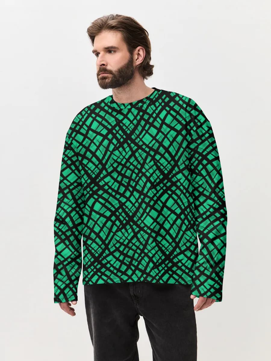 Men's oversized cotton long sleeve