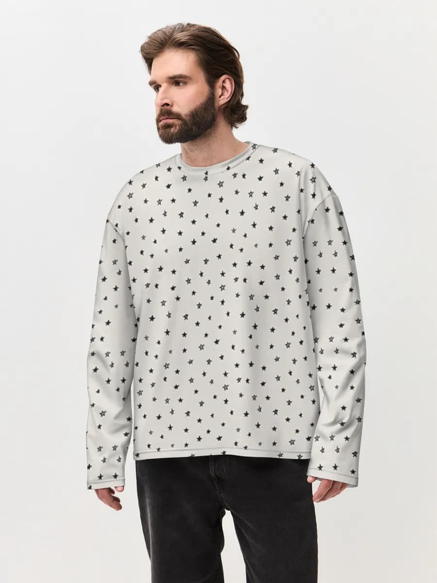 Men's oversized cotton long sleeve