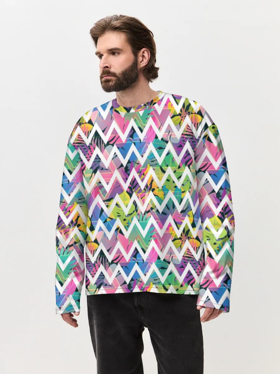 Men's oversized cotton long sleeve