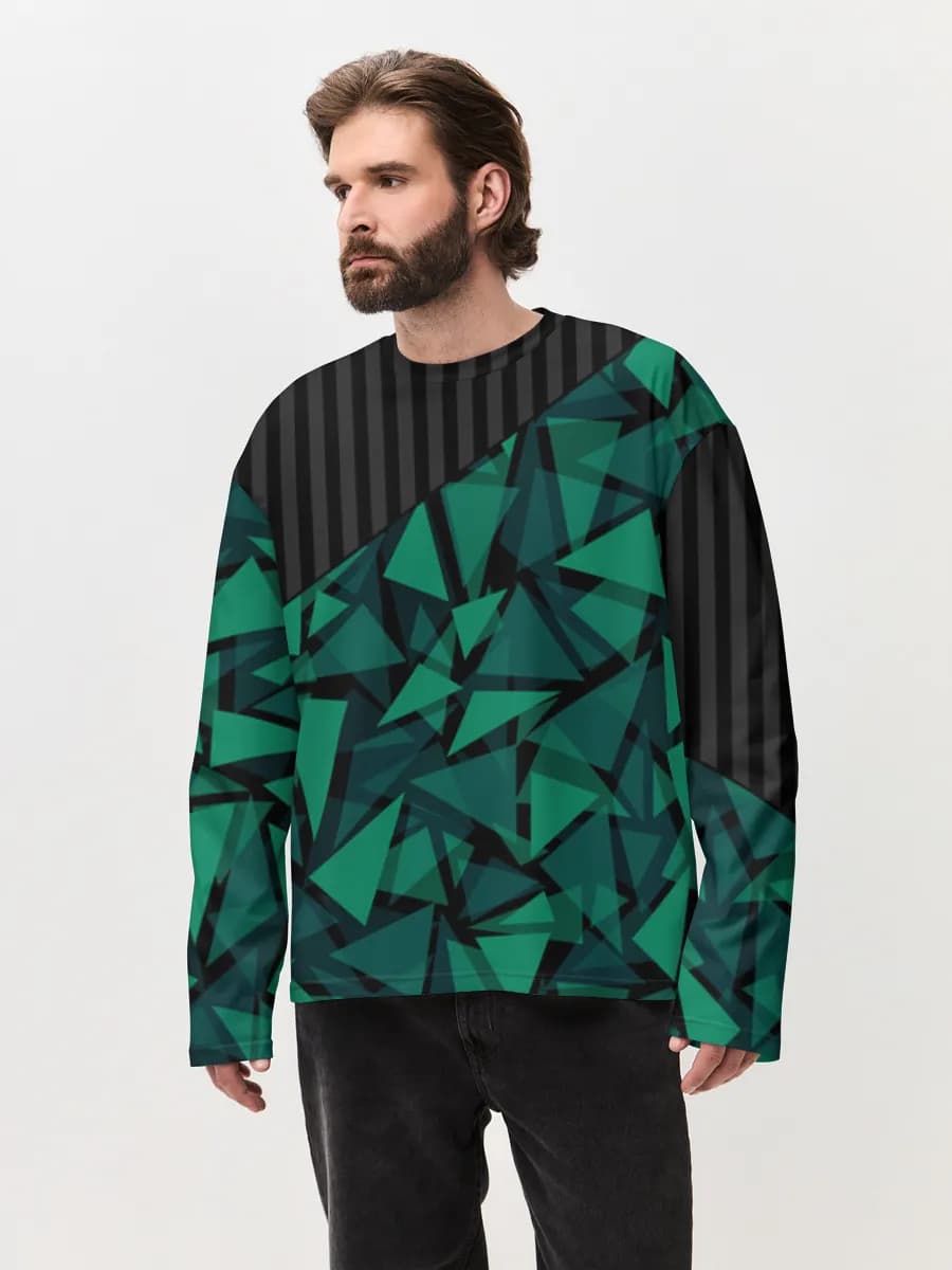 Men's oversized cotton long sleeve
