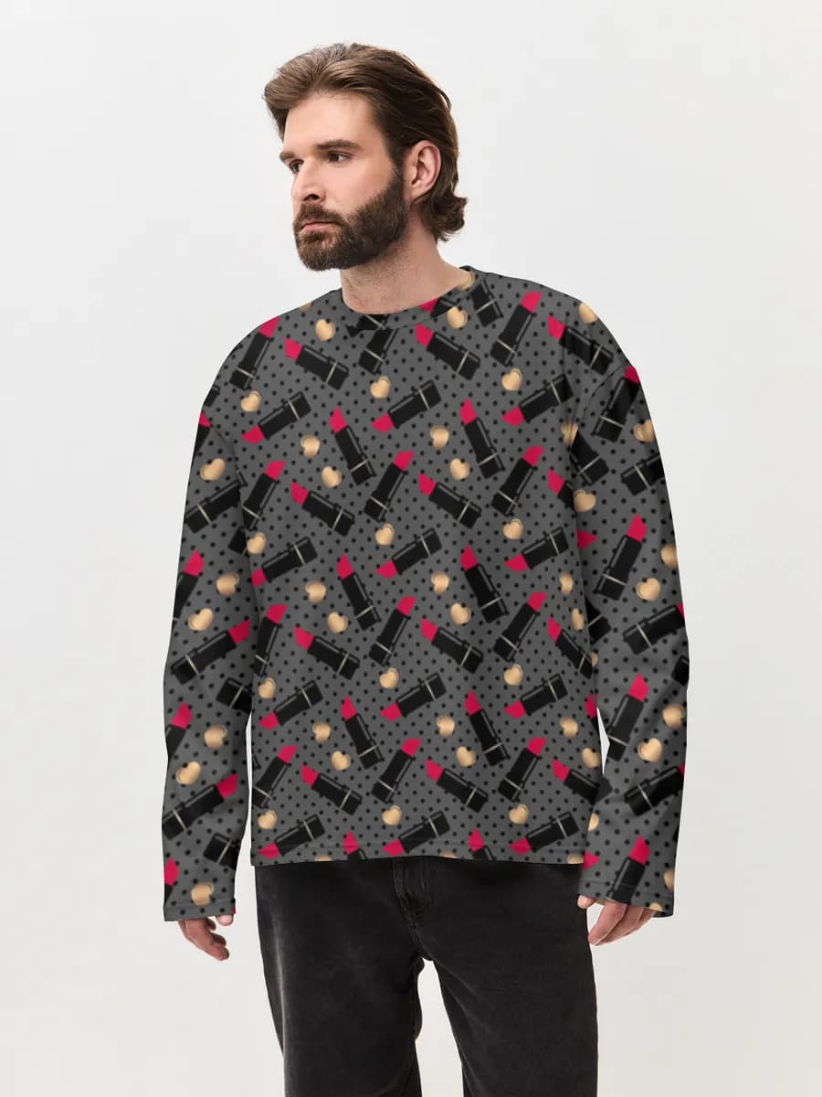 Men's oversized cotton long sleeve