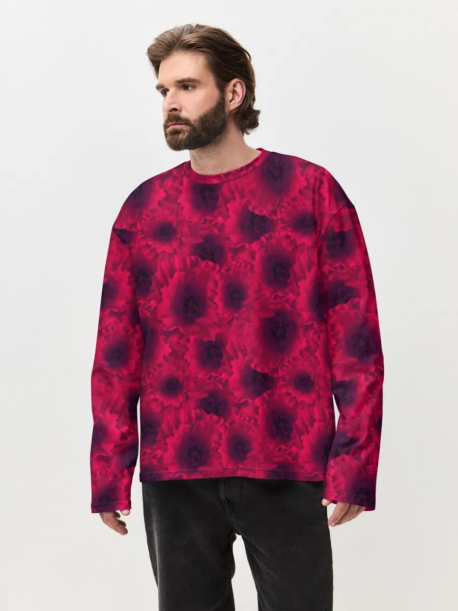 Men's oversized cotton long sleeve