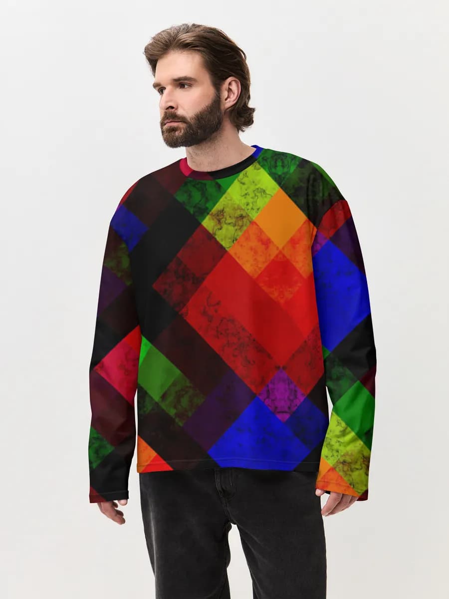 Men's oversized cotton long sleeve