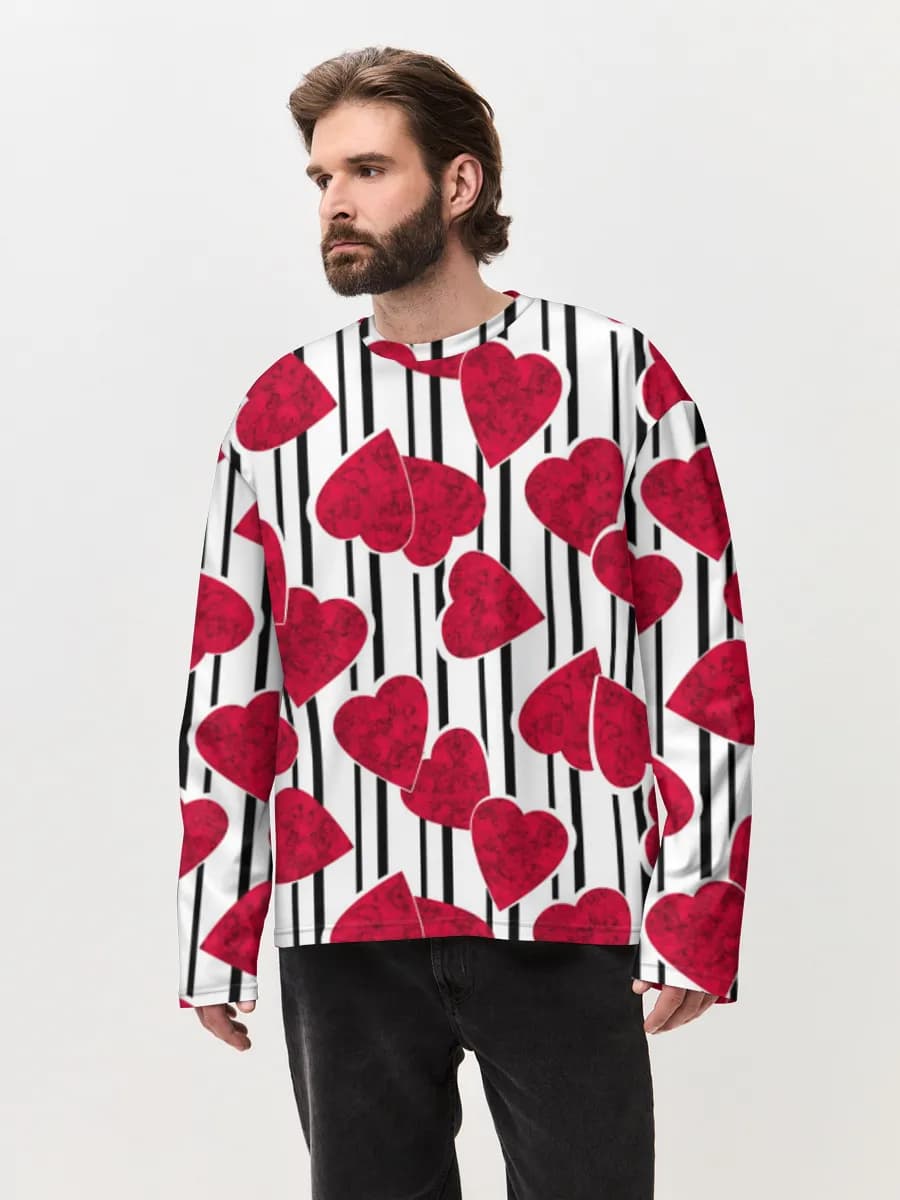 Men's oversized cotton long sleeve
