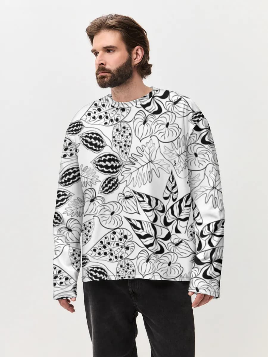 Men's oversized cotton long sleeve