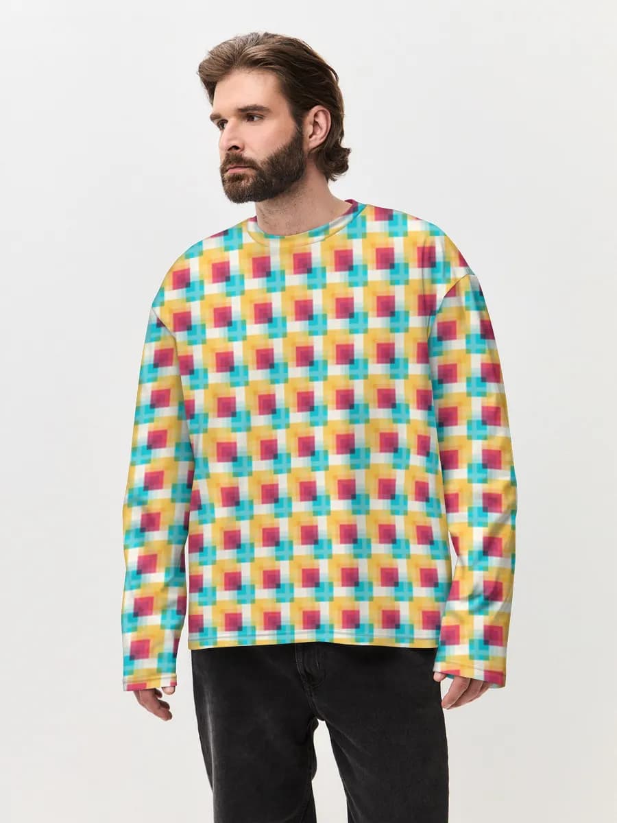 Men's oversized cotton long sleeve