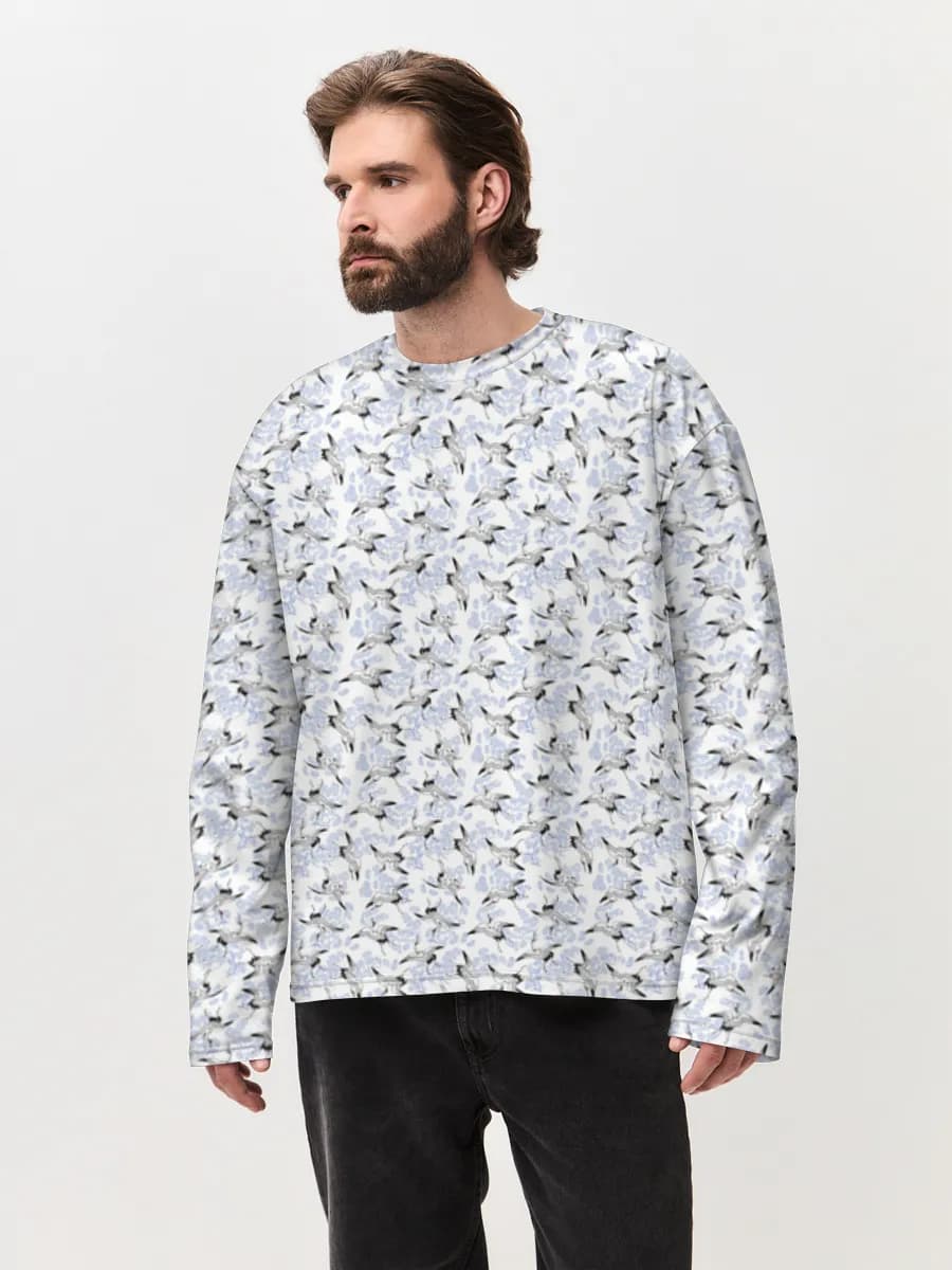 Men's oversized cotton long sleeve