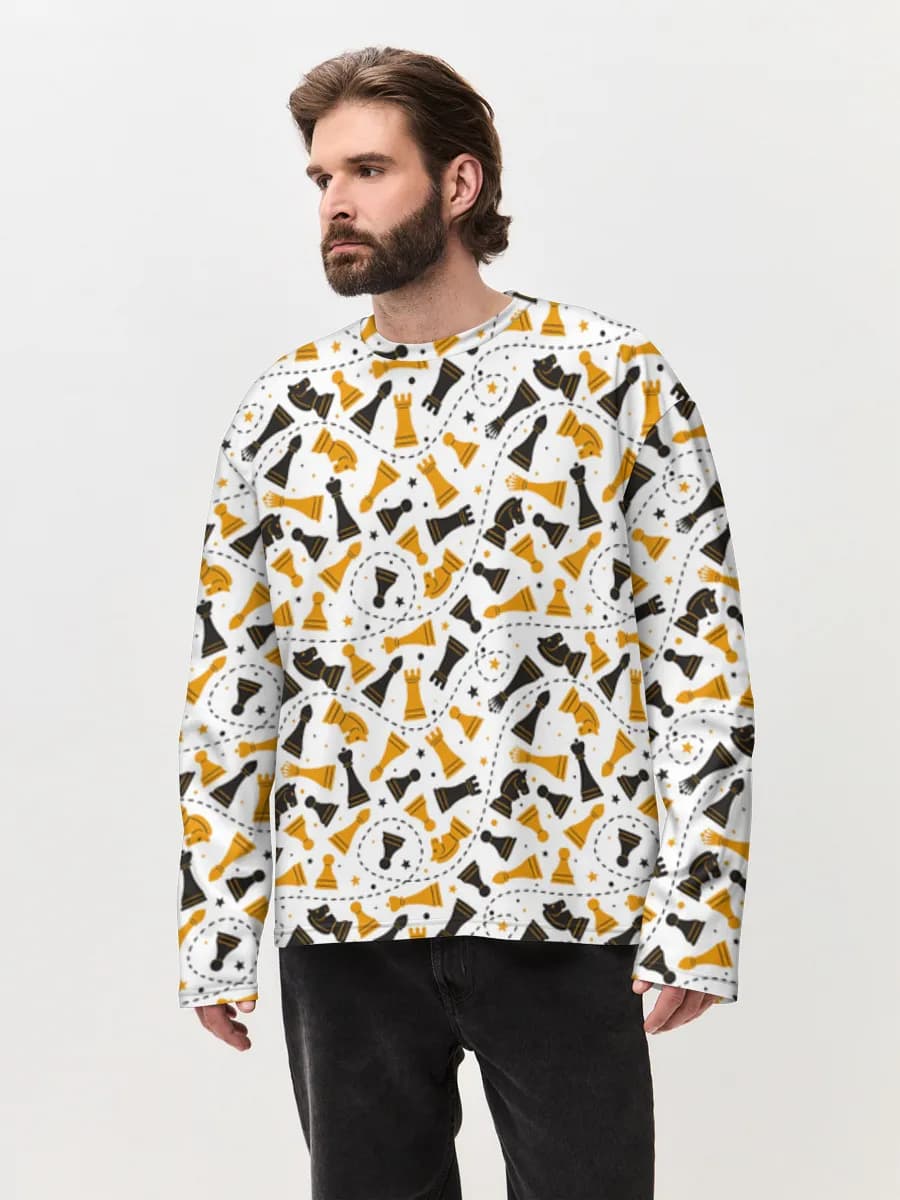 Men's oversized cotton long sleeve
