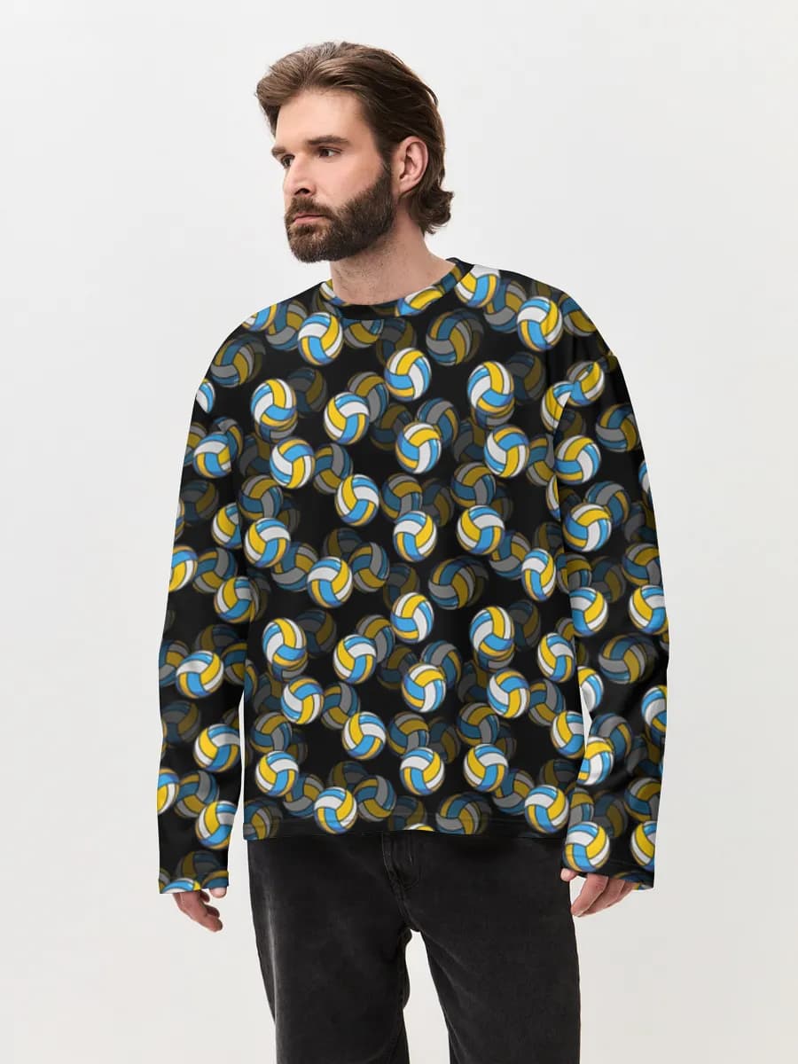 Men's oversized cotton long sleeve