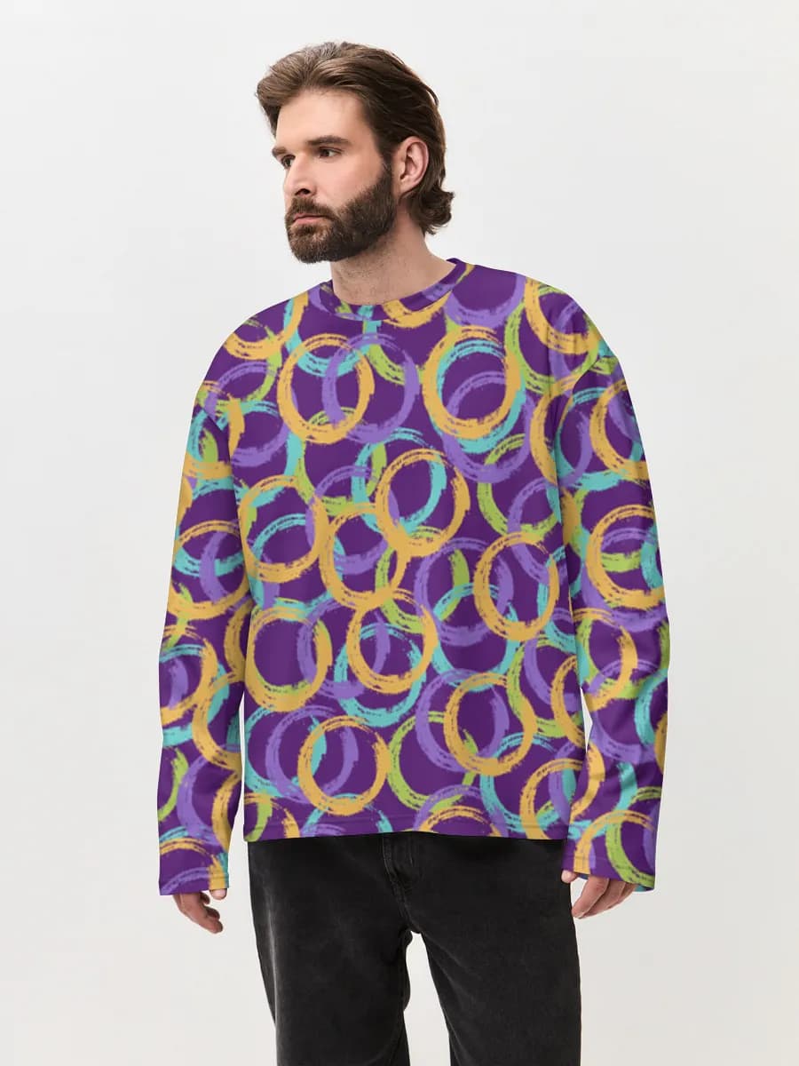 Men's oversized cotton long sleeve