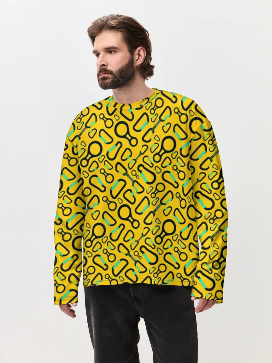 Men's oversized cotton long sleeve