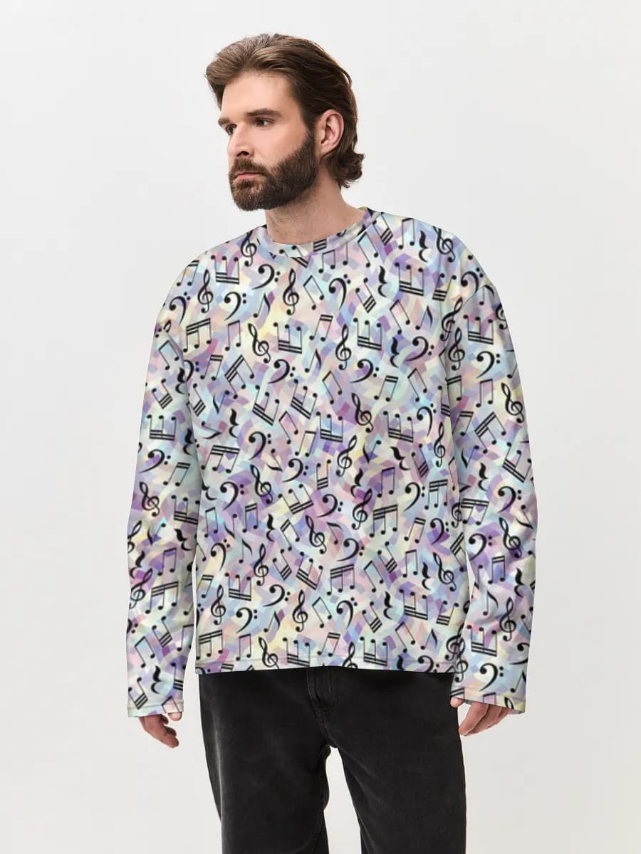 Men's oversized cotton long sleeve