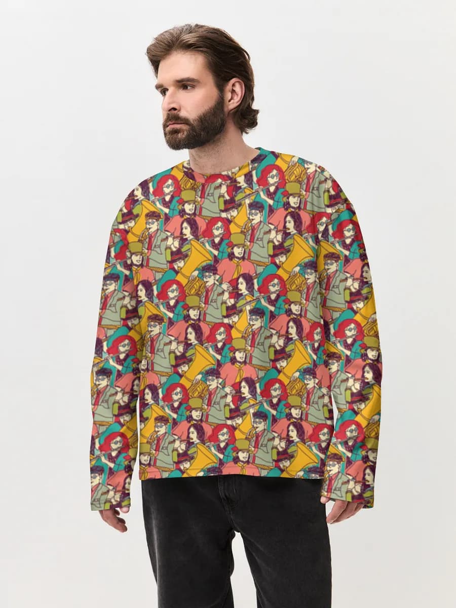 Men's oversized cotton long sleeve