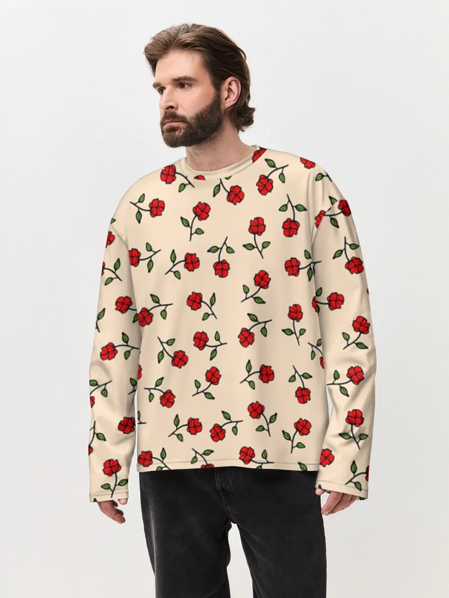 Men's oversized cotton long sleeve