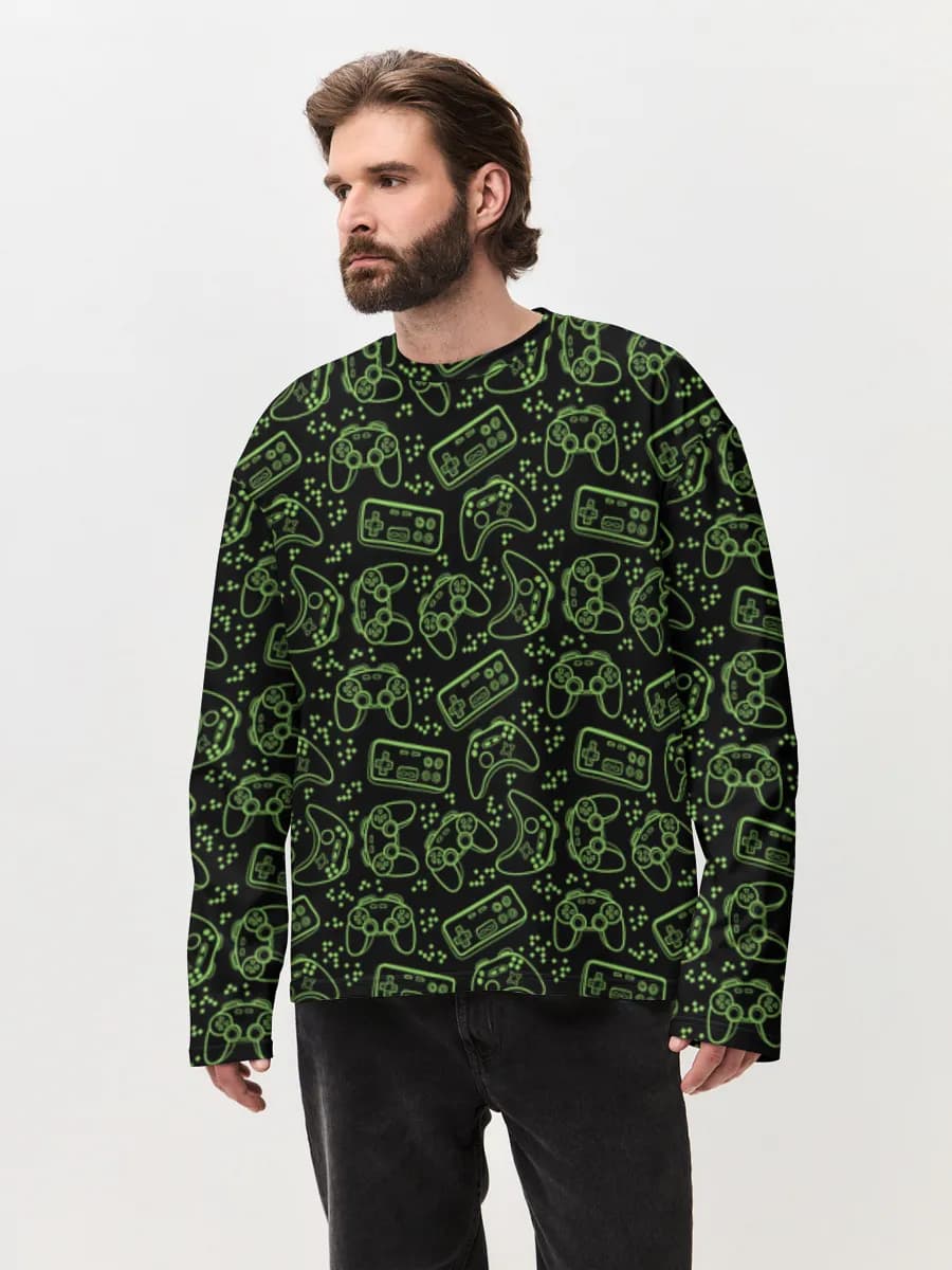 Men's oversized cotton long sleeve
