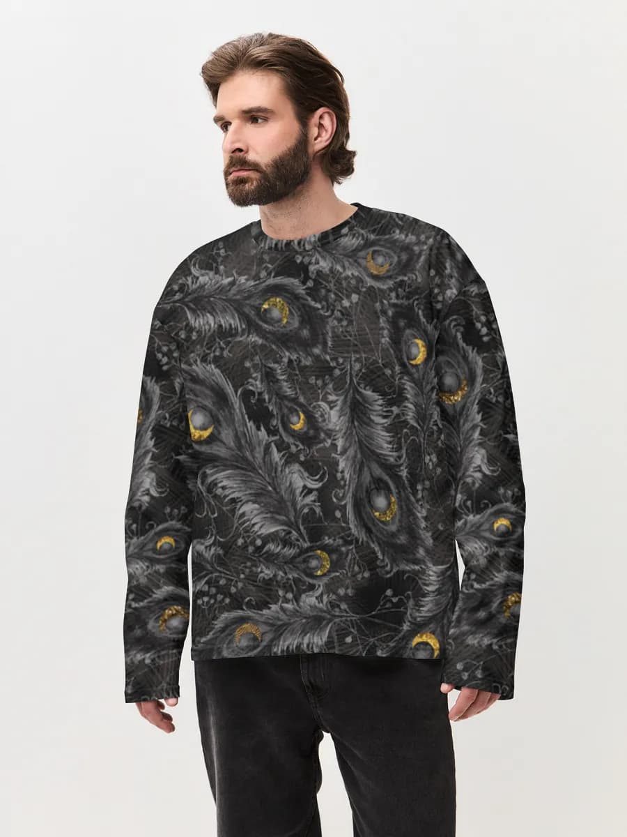 Men's oversized cotton long sleeve