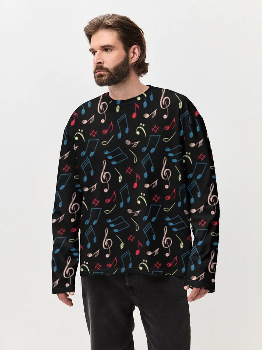 Men's oversized cotton long sleeve