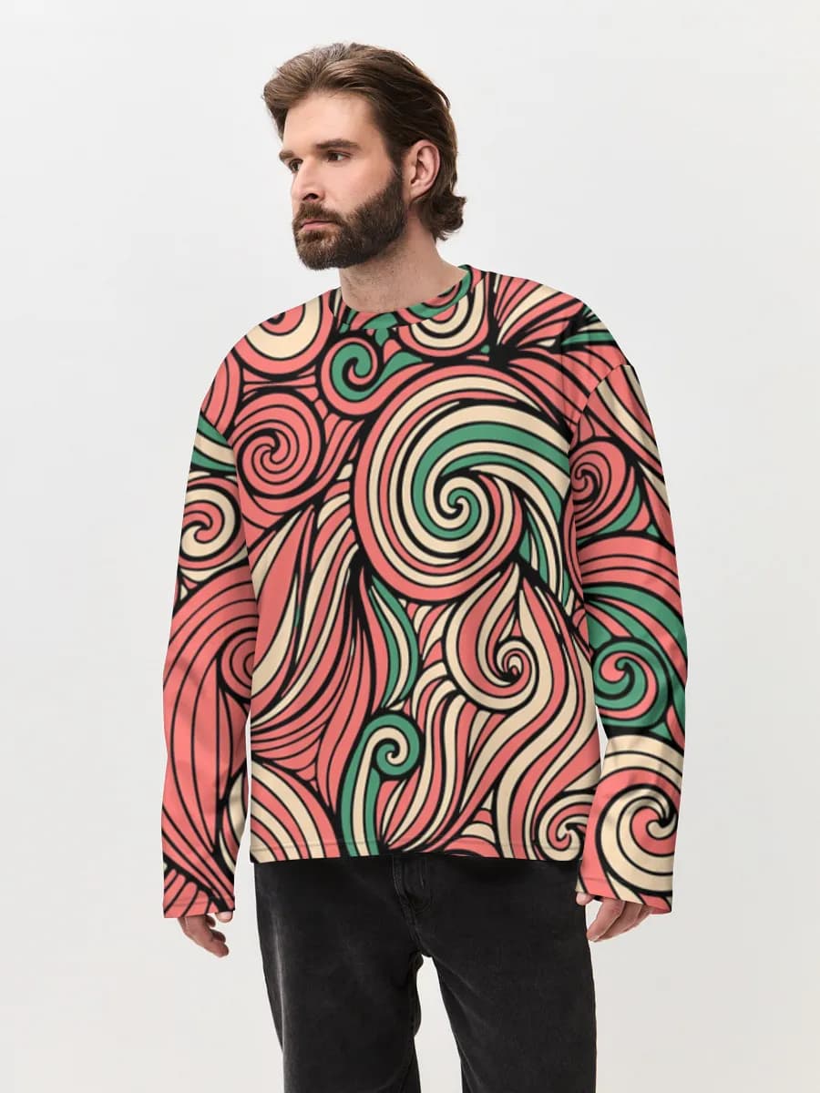 Men's oversized cotton long sleeve