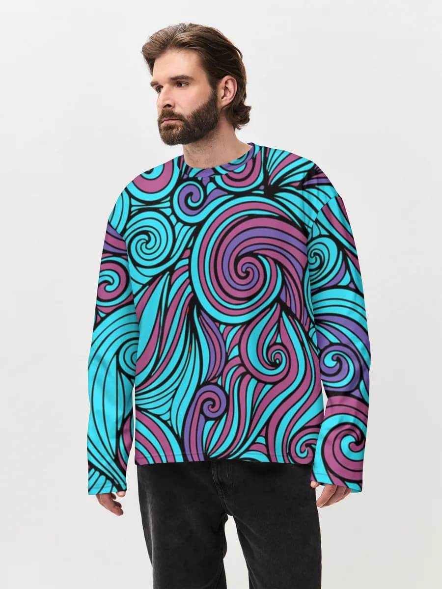 Men's oversized cotton long sleeve