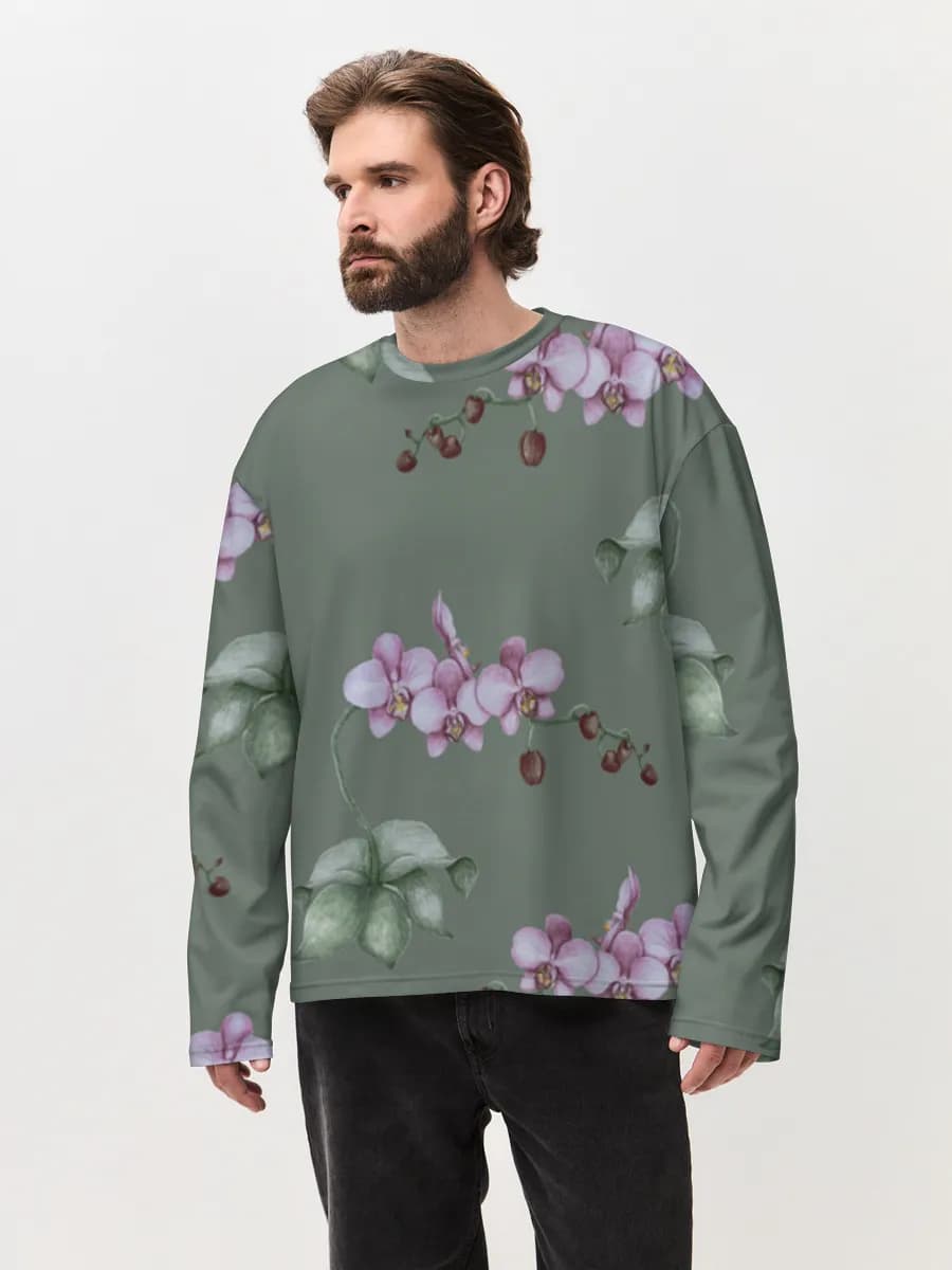 Men's oversized cotton long sleeve