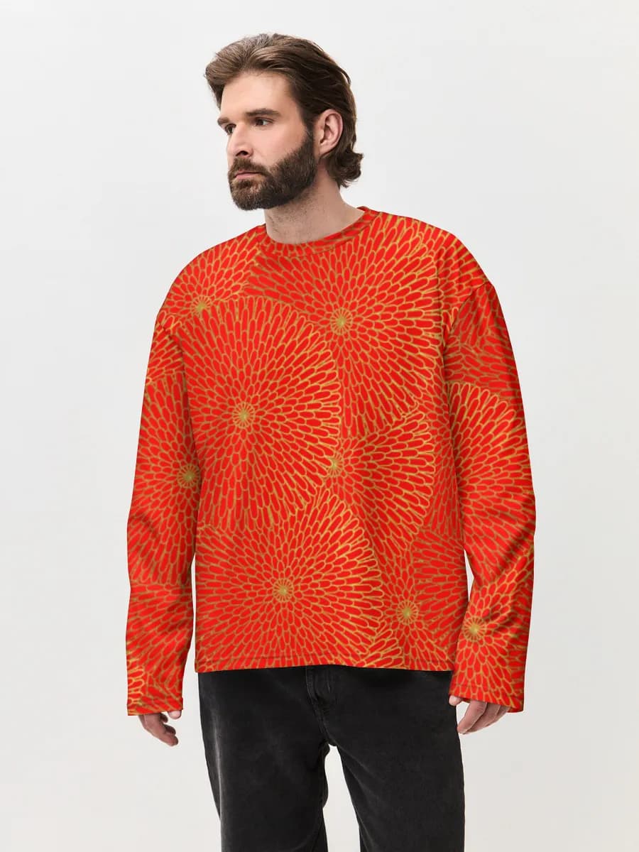 Men's oversized cotton long sleeve