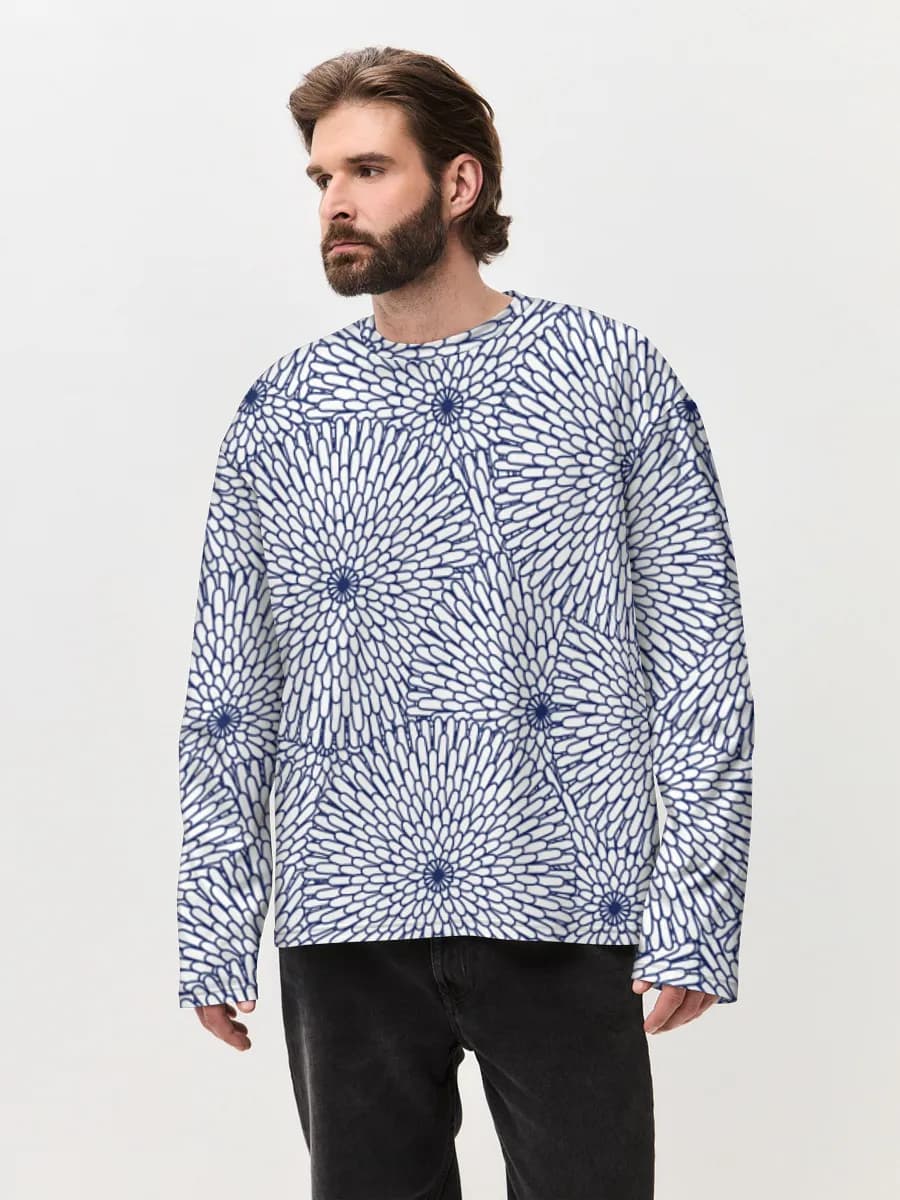 Men's oversized cotton long sleeve
