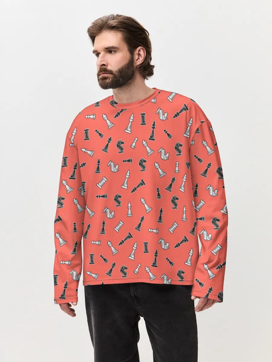 Men's oversized cotton long sleeve