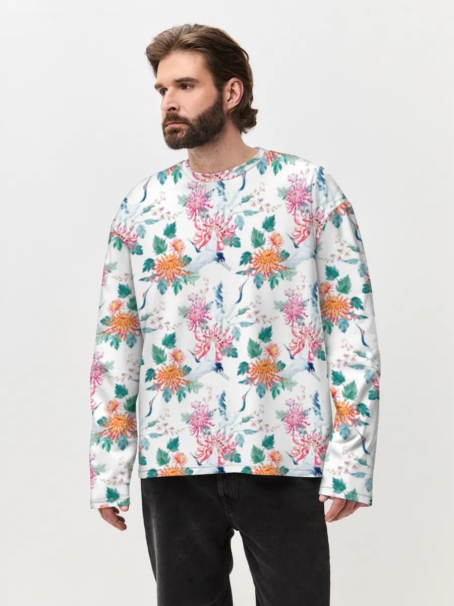 Men's oversized cotton long sleeve