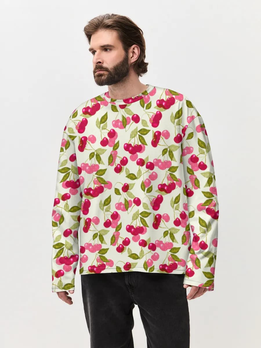 Men's oversized cotton long sleeve