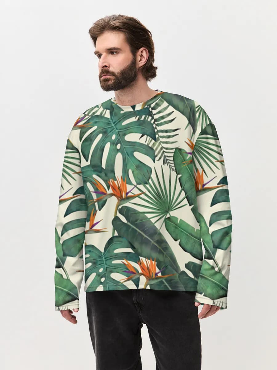 Men's oversized cotton long sleeve