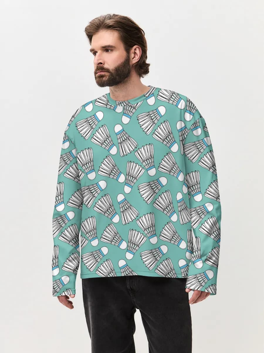 Men's oversized cotton long sleeve