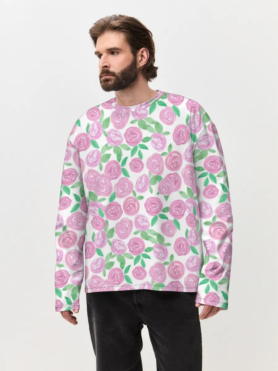 Men's oversized cotton long sleeve