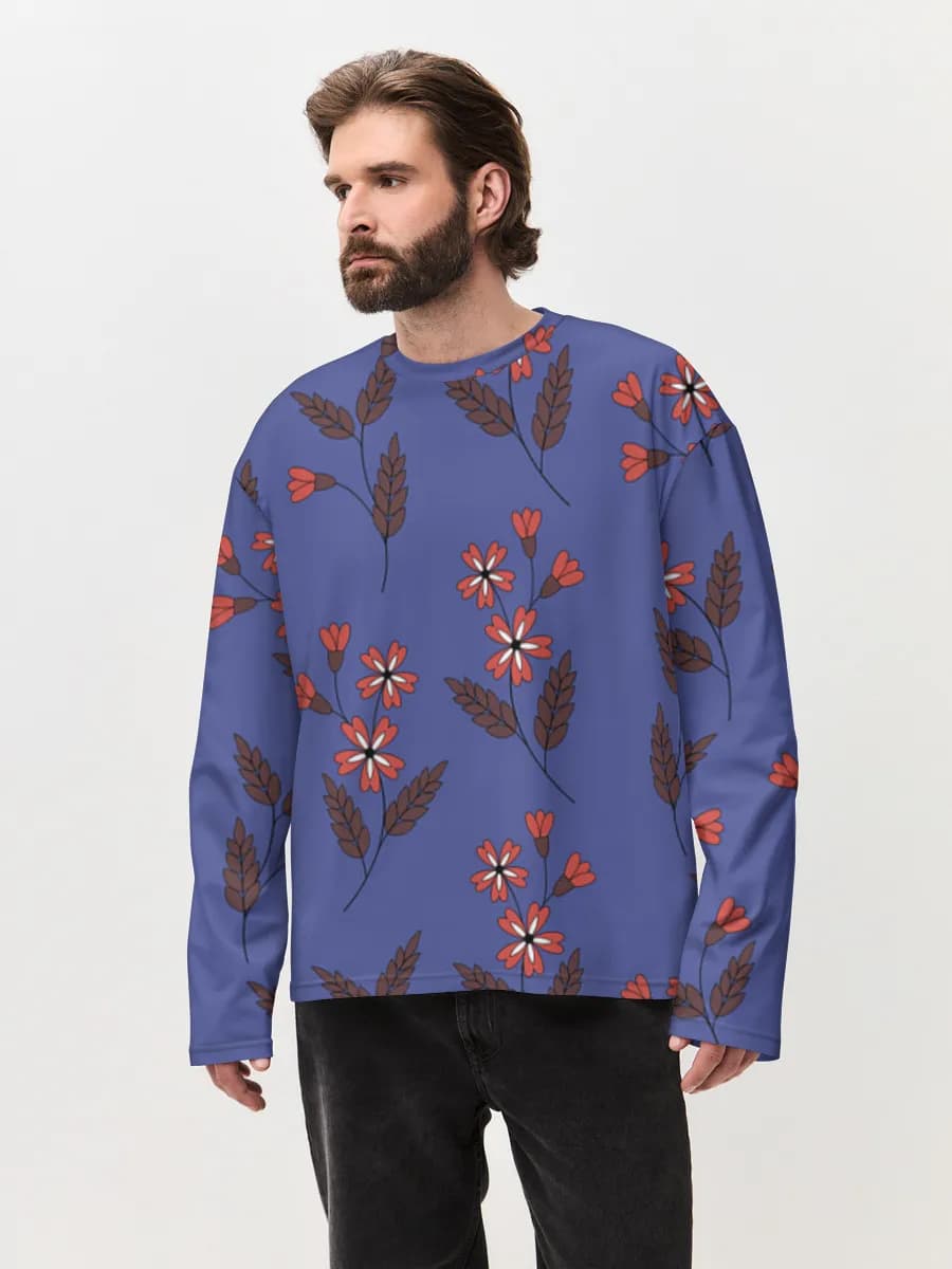 Men's oversized cotton long sleeve