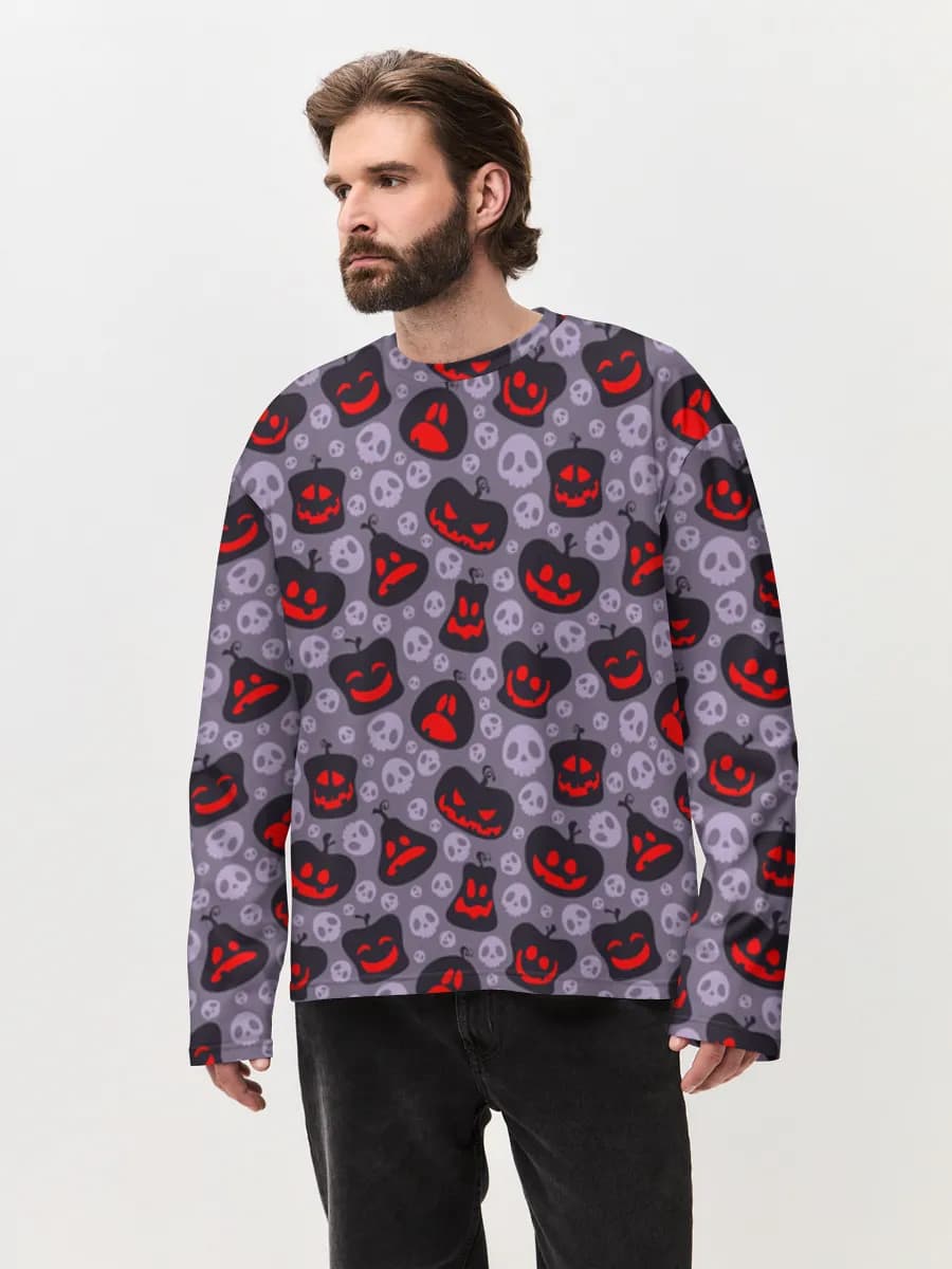Men's oversized cotton long sleeve