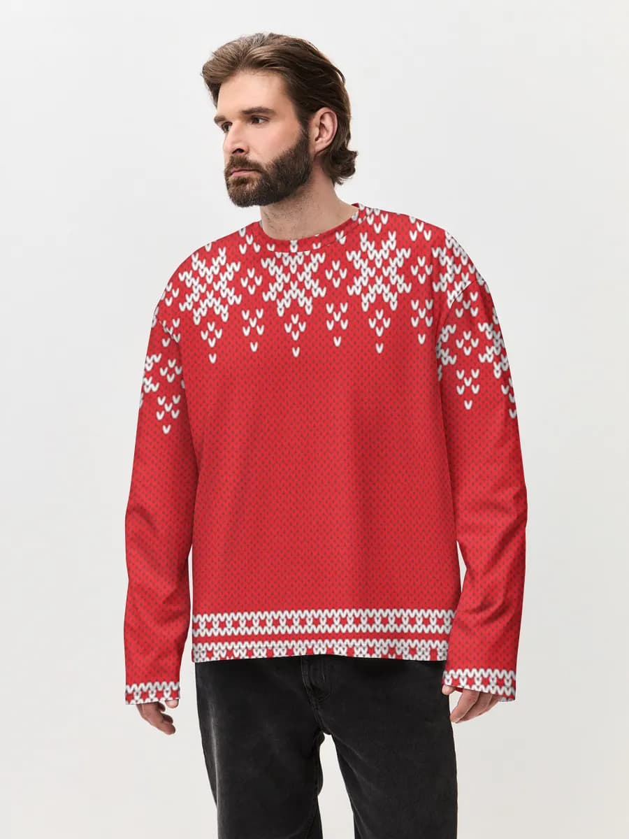 Men's oversized cotton long sleeve