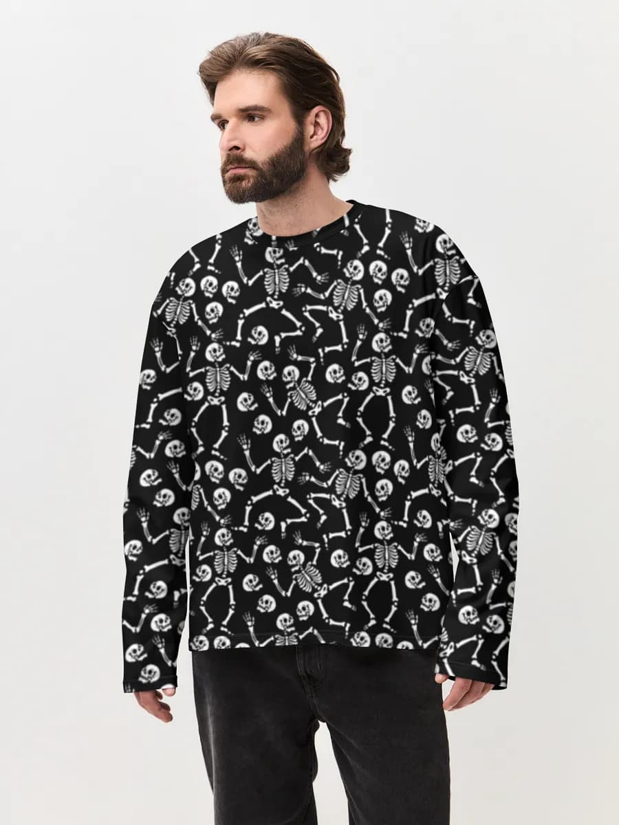 Men's oversized cotton long sleeve