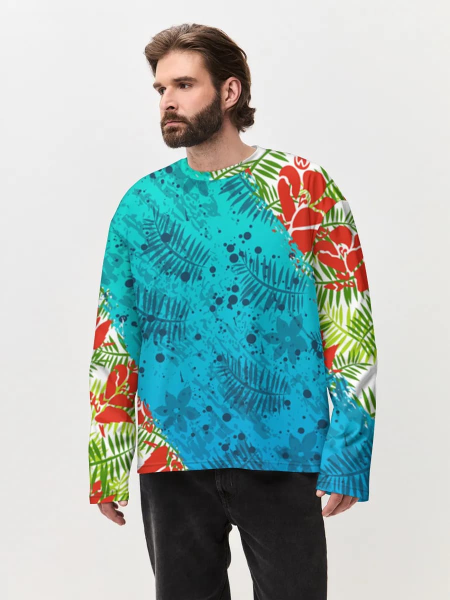 Men's oversized cotton long sleeve