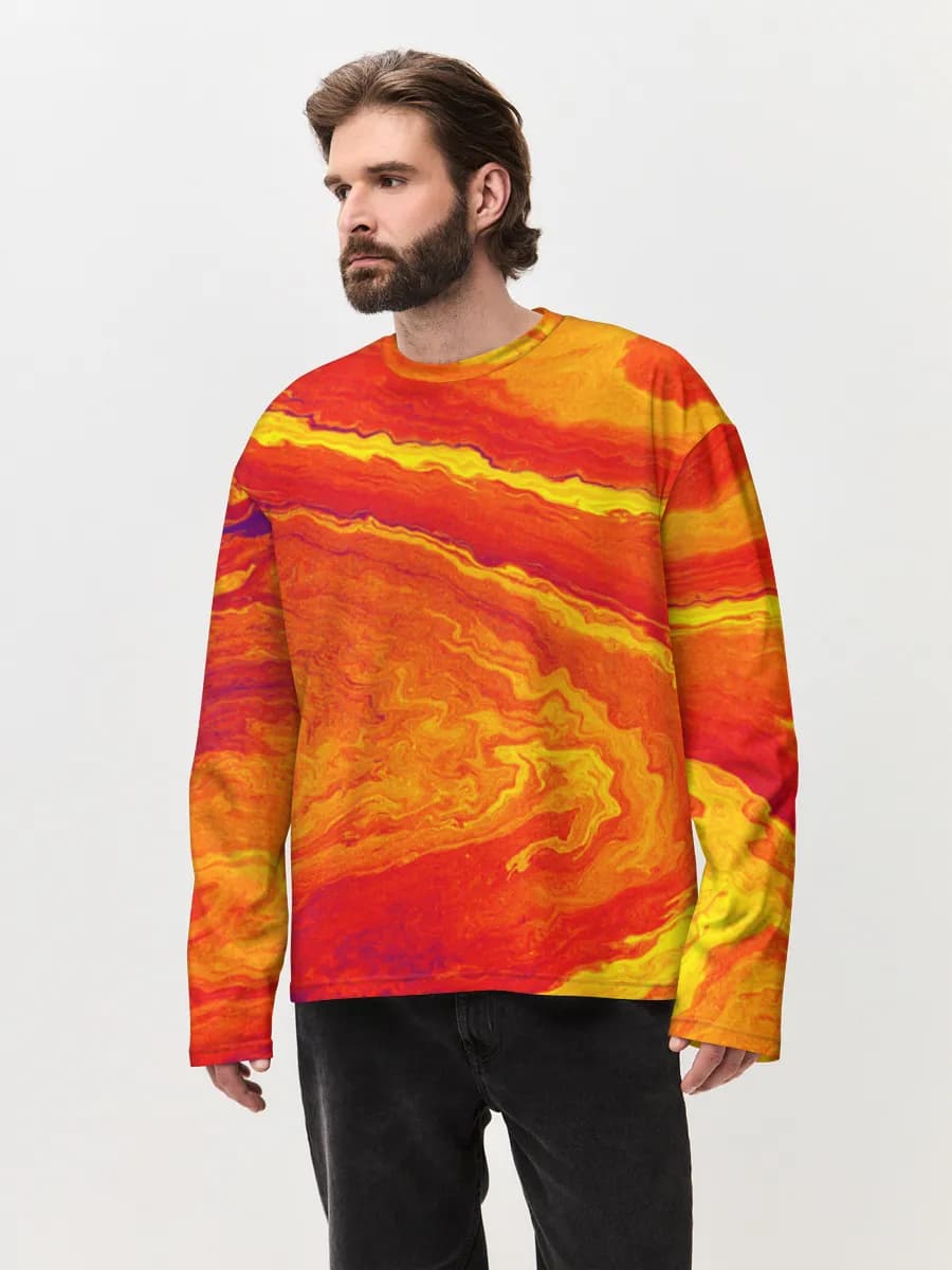 Men's oversized cotton long sleeve