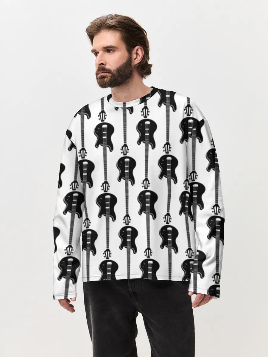 Men's oversized cotton long sleeve
