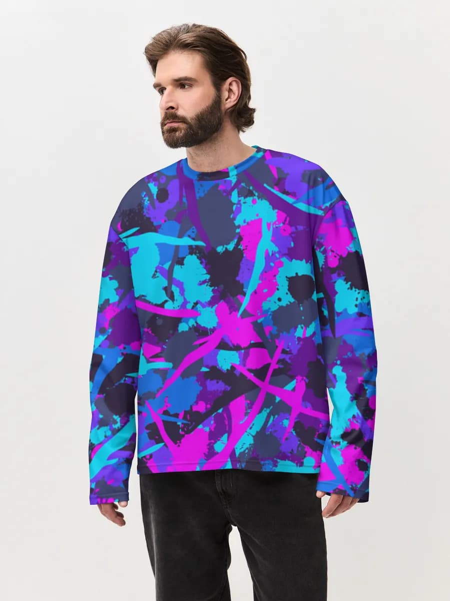 Men's oversized cotton long sleeve