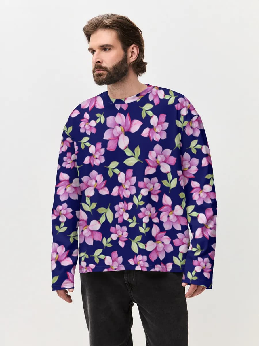 Men's oversized cotton long sleeve