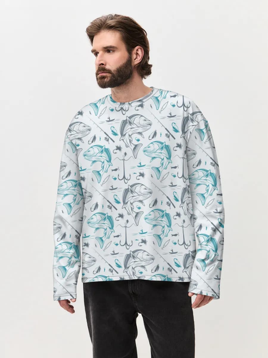 Men's oversized cotton long sleeve