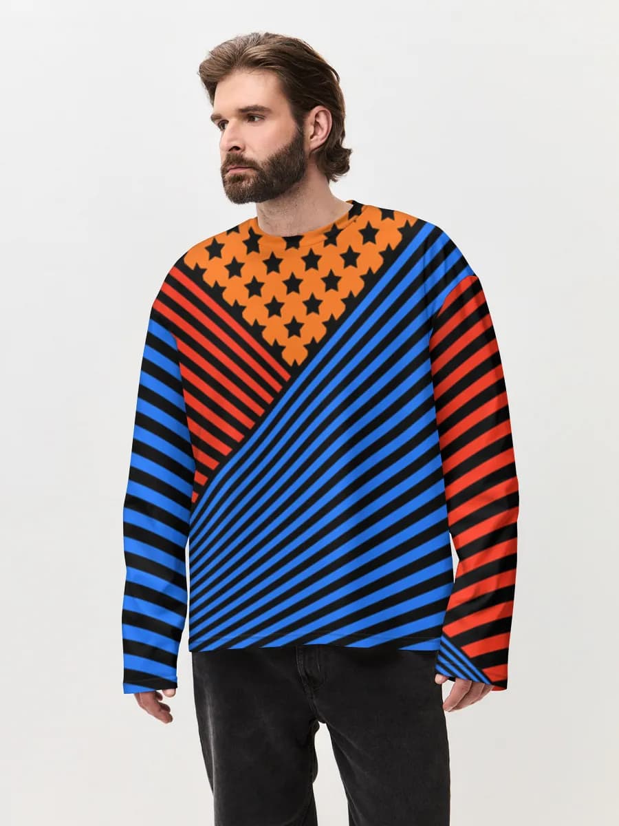 Men's oversized cotton long sleeve