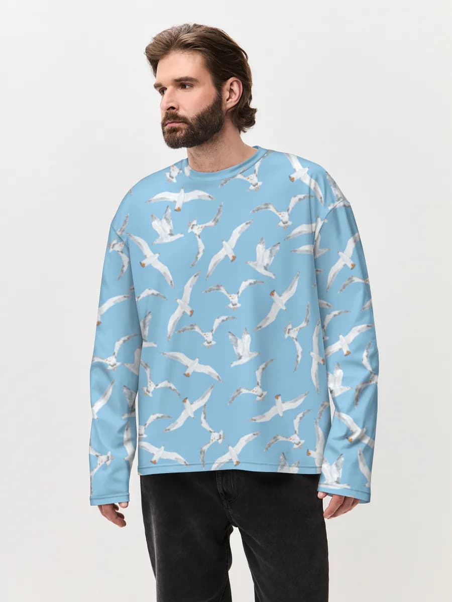 Men's oversized cotton long sleeve