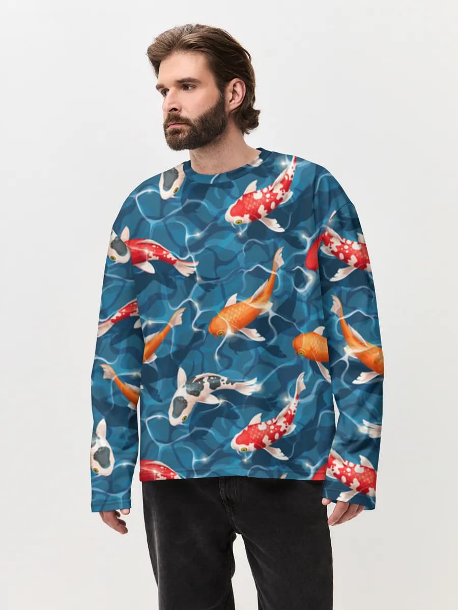 Men's oversized cotton long sleeve